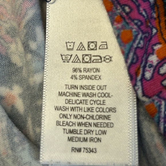 Cynthia Rowley Women’s Long Paisley Maxi Skirt Size Medium Pink/Blue Patterned - Picture 7 of 8